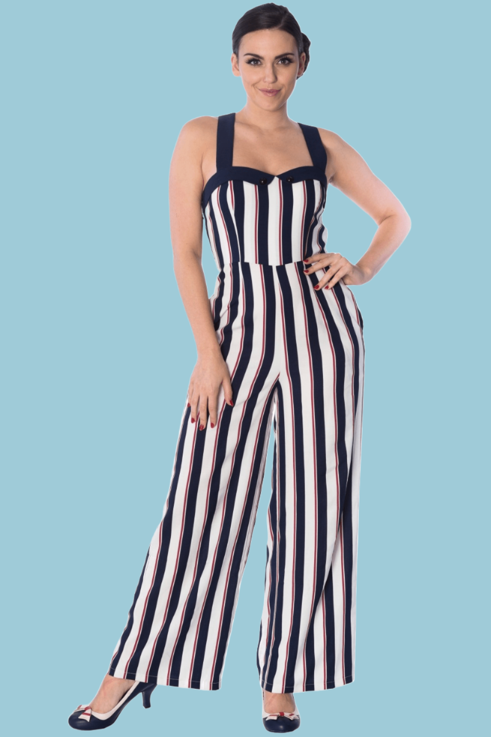 Set Sail Striped Nautical Inspired Jumpsuit by Banned Apparel BettyliciousUK