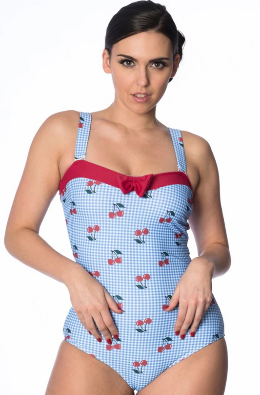 Cherry Love Vintage Style Swimsuit by Banned Retro