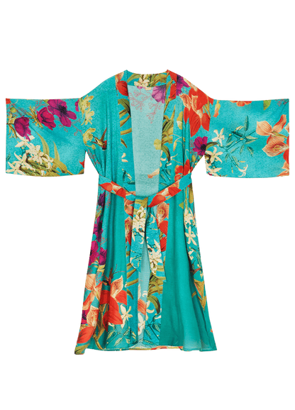 BettyliciousUK Clothing Hummingbird at Dusk Kimono Gown by Powder