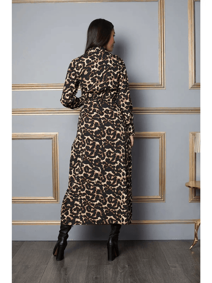 BettyliciousUK Dress Leopard Print Vintage Style Wrap Dress by Timeless London