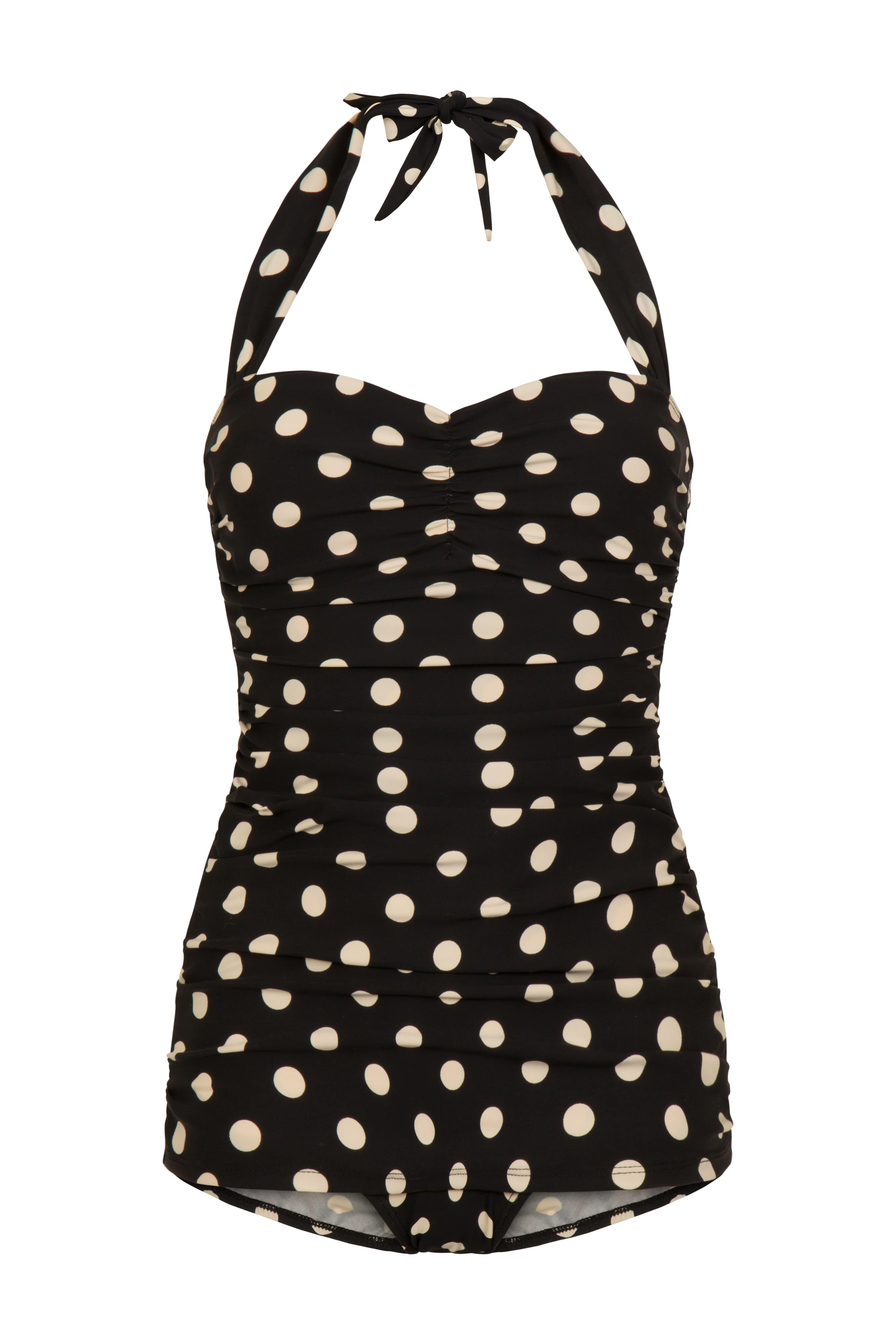 Black polka dot bathing suit online