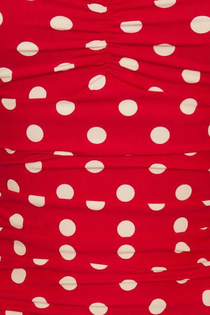 BettyliciousUK Esther Williams Red/White Polka Dot 1950's Style Swimsuit