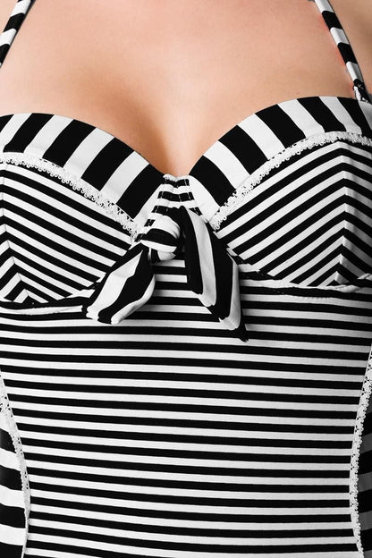 BettyliciousUK Swimsuit PRE-ORDER Neckholder Striped Swimsuit by Belsira