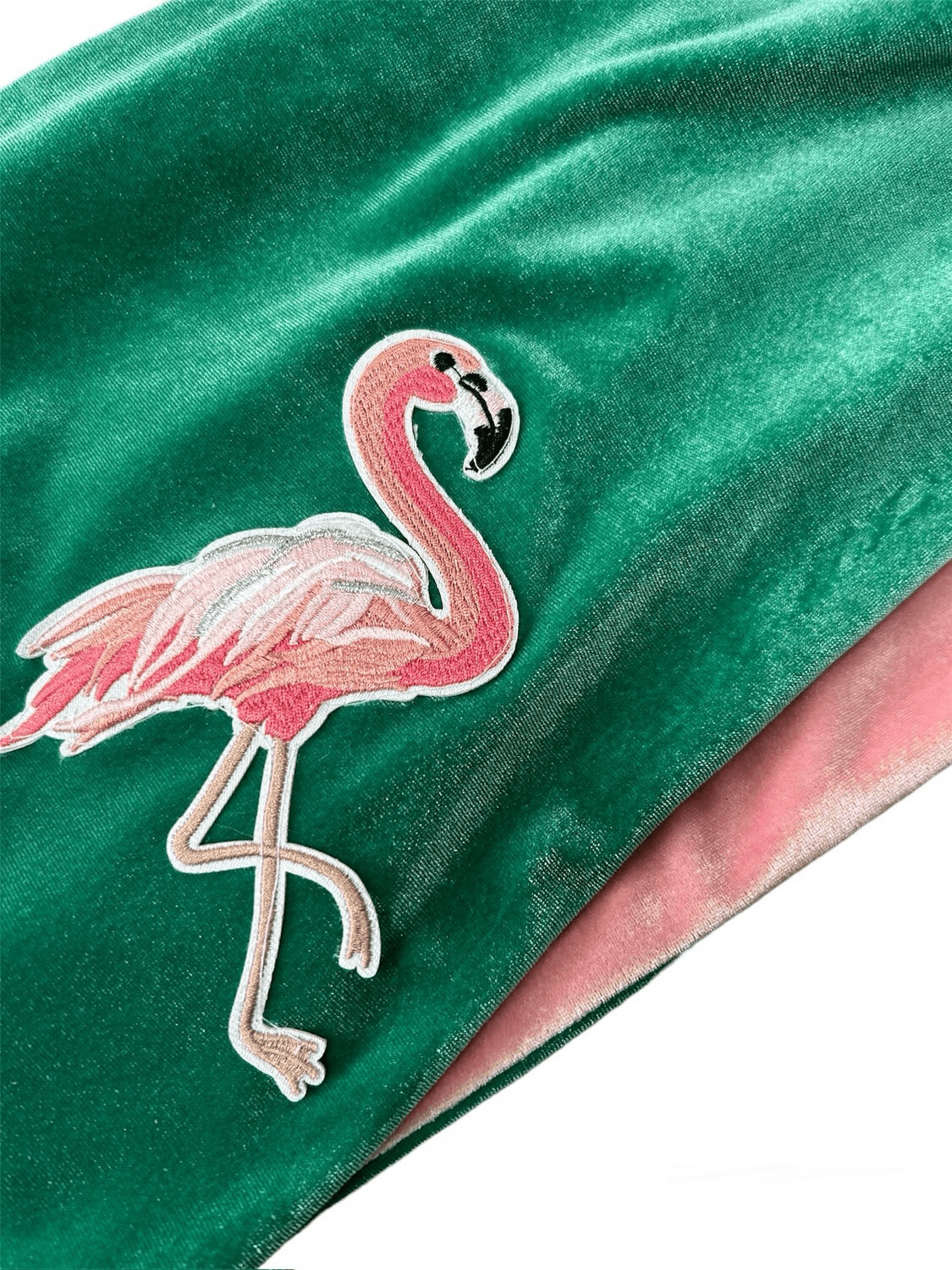 BettyliciousUK turban Flamingo Velvet and Green Turban By Bebopa Hairbands